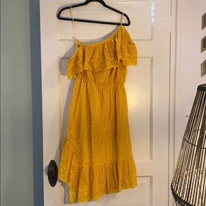 Joie Eyelet Midi Dress in Cornsilk Size M